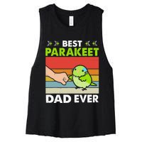 Best Parakeet Dad Ever Parakeet Pet Parakeet Owners Women's Racerback Cropped Tank