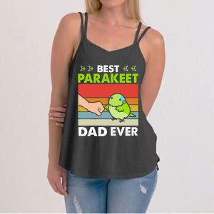 Best Parakeet Dad Ever Parakeet Pet Parakeet Owners Women's Strappy Tank