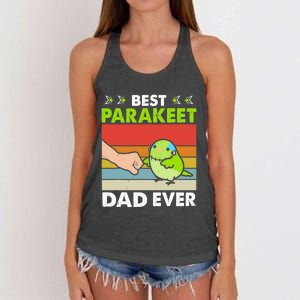 Best Parakeet Dad Ever Parakeet Pet Parakeet Owners Women's Knotted Racerback Tank