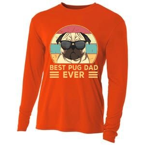 Best Pug Dad Ever Funny Pug Dog Gift For Men And Boy Cooling Performance Long Sleeve Crew