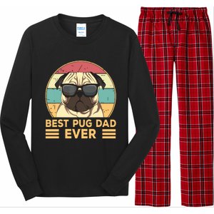 Best Pug Dad Ever Funny Pug Dog Gift For Men And Boy Long Sleeve Pajama Set