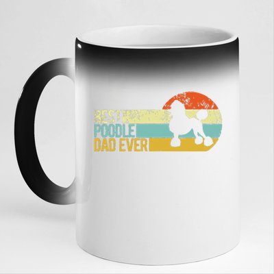 Best Poodle Dad Ever Poodle Papa Funny Poodle Owner 11oz Black Color Changing Mug