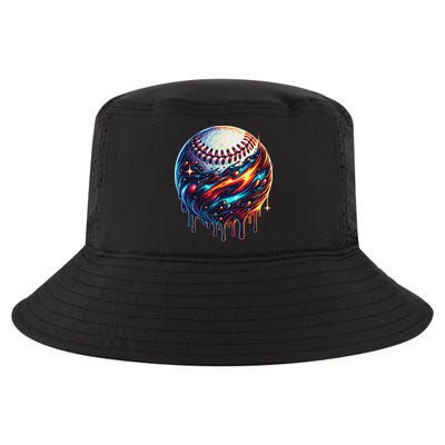 Baseball Planet Drip Baseball Drip Baseball Ice Cream Drip Cool Comfort Performance Bucket Hat