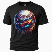 Baseball Planet Drip Baseball Drip Baseball Ice Cream Drip Cooling Performance Crew T-Shirt