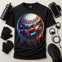 Baseball Planet Drip Baseball Drip Baseball Ice Cream Drip Cooling Performance Crew T-Shirt