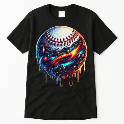 Baseball Planet Drip Baseball Drip Baseball Ice Cream Drip Tall T-Shirt