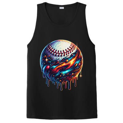 Baseball Planet Drip Baseball Drip Baseball Ice Cream Drip PosiCharge Competitor Tank