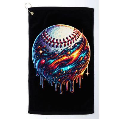 Baseball Planet Drip Baseball Drip Baseball Ice Cream Drip Golf Towel