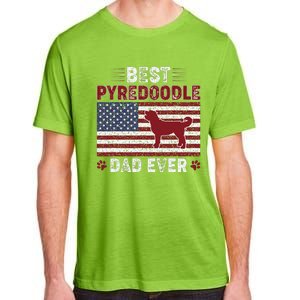 Best Pyredoodle Dad Ever American Flag Dog Dad Adult ChromaSoft Performance T-Shirt