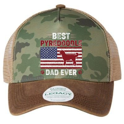 Best Pyredoodle Dad Ever American Flag Dog Dad Legacy Tie Dye Trucker Hat
