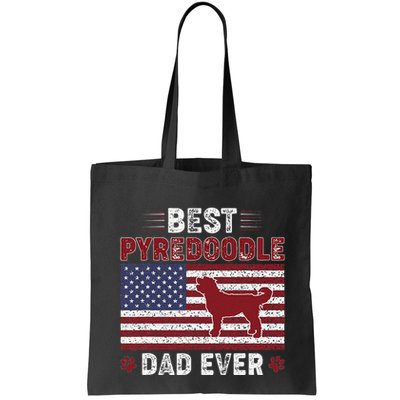 Best Pyredoodle Dad Ever American Flag Dog Dad Bag