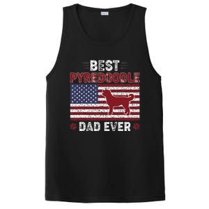 Best Pyredoodle Dad Ever American Flag Dog Dad PosiCharge Competitor Tank