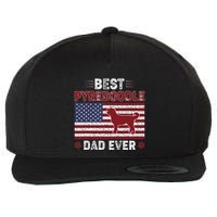 Best Pyredoodle Dad Ever American Flag Dog Dad Wool Snapback Cap