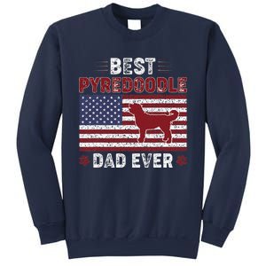 Best Pyredoodle Dad Ever American Flag Dog Dad Sweatshirt