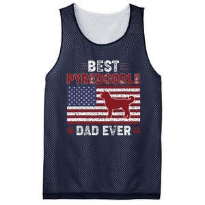 Best Pyredoodle Dad Ever American Flag Dog Dad Mesh Reversible Basketball Jersey Tank