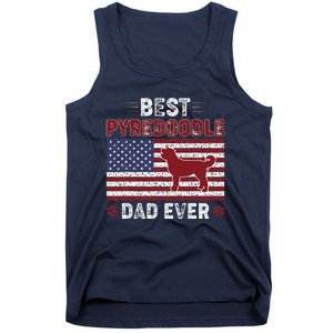 Best Pyredoodle Dad Ever American Flag Dog Dad Tank Top