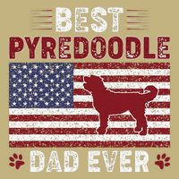 Best Pyredoodle Dad Ever American Flag Dog Dad Cooling Performance Crew T-Shirt