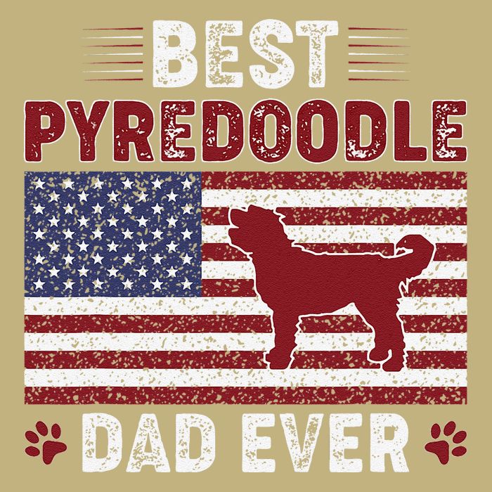 Best Pyredoodle Dad Ever American Flag Dog Dad Cooling Performance Crew T-Shirt
