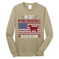 Best Pyredoodle Dad Ever American Flag Dog Dad Long Sleeve Shirt