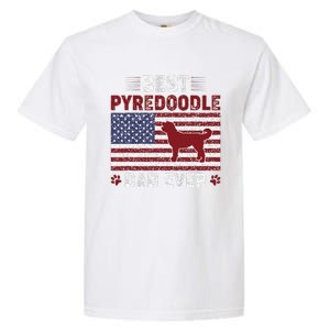 Best Pyredoodle Dad Ever American Flag Dog Dad Garment-Dyed Heavyweight T-Shirt