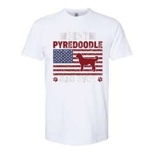 Best Pyredoodle Dad Ever American Flag Dog Dad Softstyle CVC T-Shirt