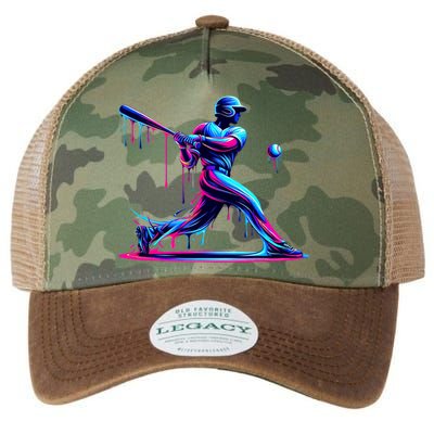 Baseball Player Drip For N Ice Cream Legacy Tie Dye Trucker Hat
