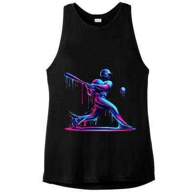 Baseball Player Drip For N Ice Cream Ladies PosiCharge Tri-Blend Wicking Tank
