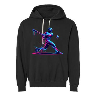 Baseball Player Drip For N Ice Cream Garment-Dyed Fleece Hoodie