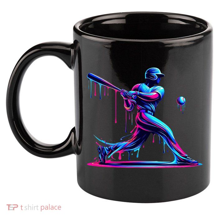 Baseball Player Drip For N Ice Cream 11oz C Handle Ceramic Mug