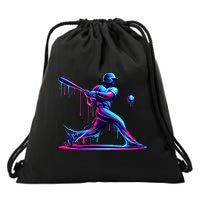 Baseball Player Drip For N Ice Cream Drawstring Bag