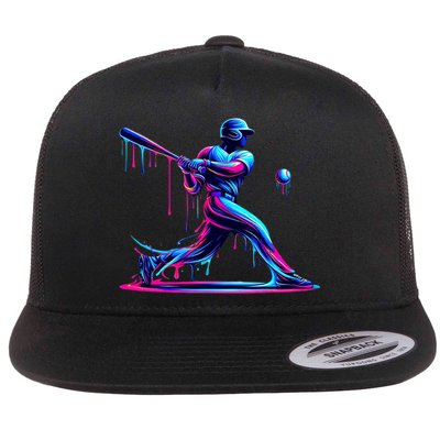 Baseball Player Drip For N Ice Cream Flatbill Hat