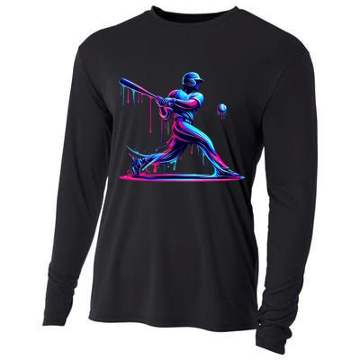 Baseball Player Drip For N Ice Cream Cooling Performance Long Sleeve Crew