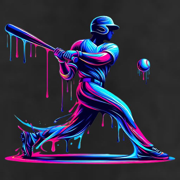 Baseball Player Drip For N Ice Cream Golf Towel