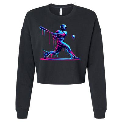 Baseball Player Drip For N Ice Cream Cropped Pullover Crew