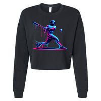Baseball Player Drip For N Ice Cream Cropped Pullover Crew