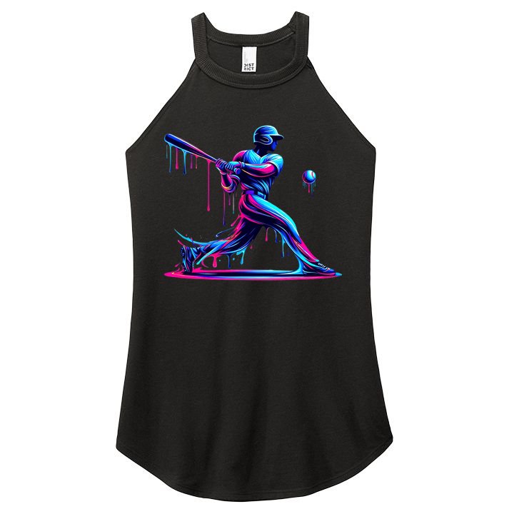 Baseball Player Drip For N Ice Cream Women's Perfect Tri Rocker Tank