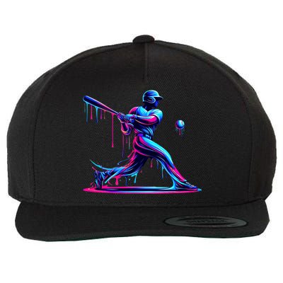 Baseball Player Drip For N Ice Cream Wool Snapback Cap