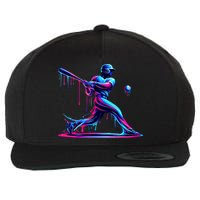Baseball Player Drip For N Ice Cream Wool Snapback Cap