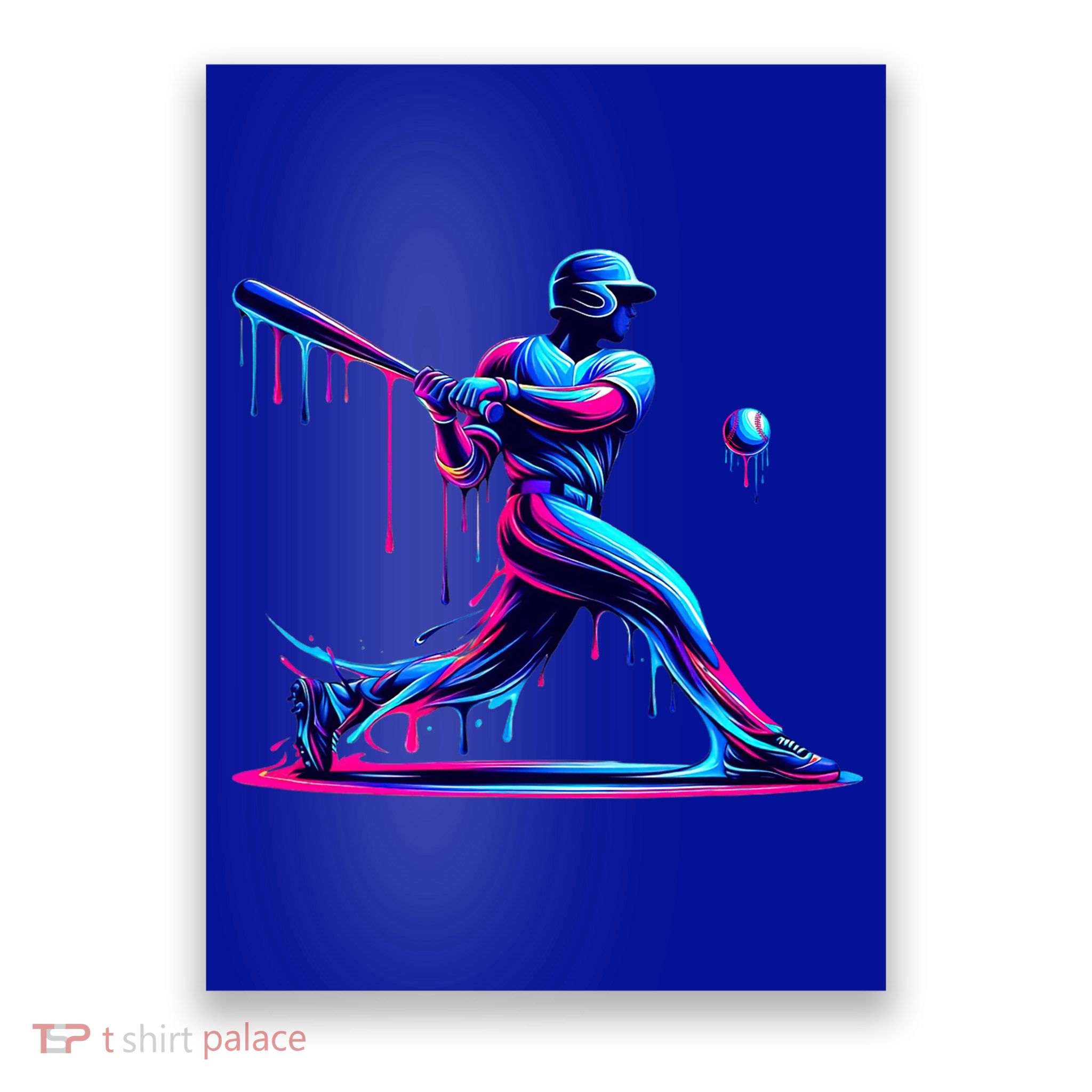 Baseball Player Drip For N Ice Cream Poster