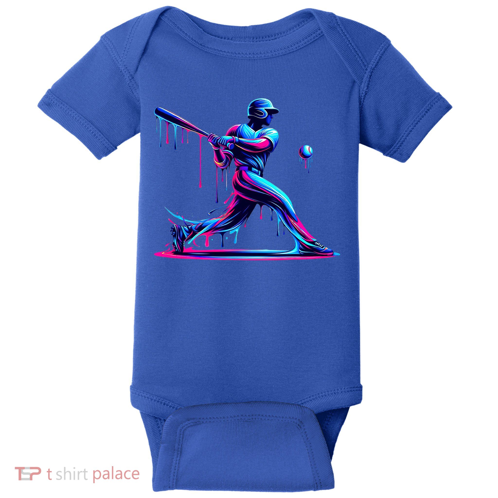 Baseball Player Drip For N Ice Cream Baby Bodysuit