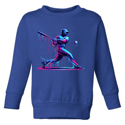 Baseball Player Drip For N Ice Cream Toddler Sweatshirt