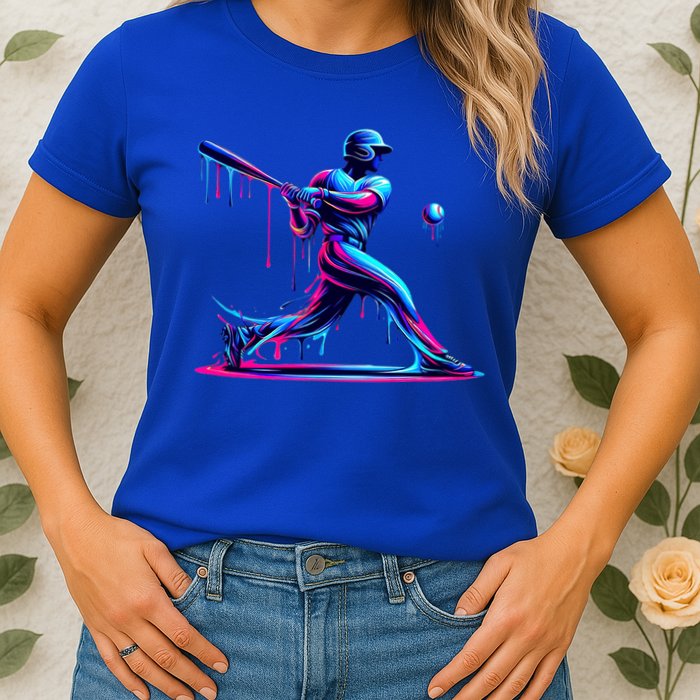 Baseball Player Drip For N Ice Cream Womens T-Shirt