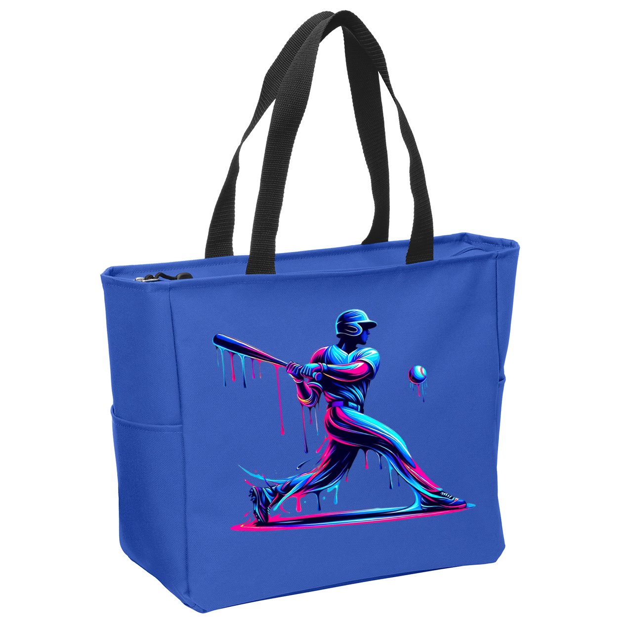 Baseball Player Drip For N Ice Cream Zip Tote Bag
