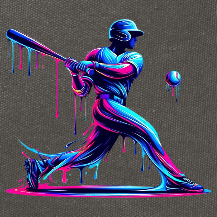 Baseball Player Drip For N Ice Cream Cotton Canvas Backpack