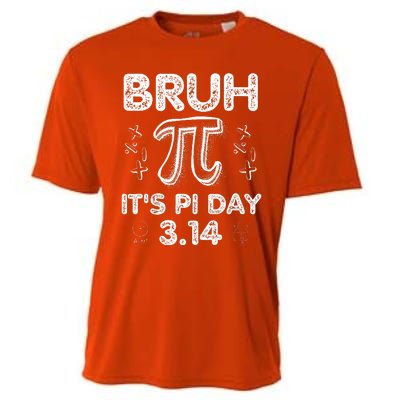 Bruh Pi Day 3.14 Pi Symbol Funnyteachers Math Lovers Cooling Performance Crew T-Shirt