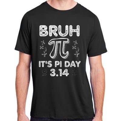 Bruh Pi Day 3.14 Pi Symbol Funnyteachers Math Lovers Adult ChromaSoft Performance T-Shirt