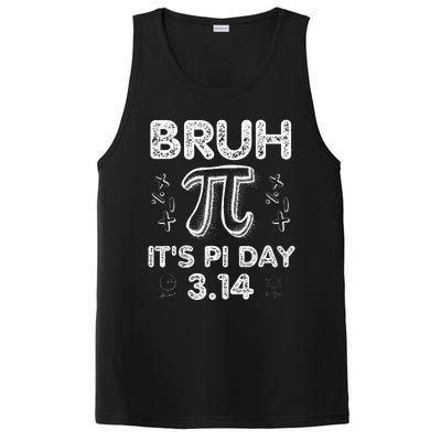 Bruh Pi Day 3.14 Pi Symbol Funnyteachers Math Lovers PosiCharge Competitor Tank