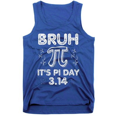 Bruh Pi Day 3.14 Pi Symbol Funnyteachers Math Lovers Tank Top