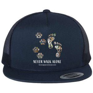 Brown Paws Dog Rescue Flat Bill Trucker Hat