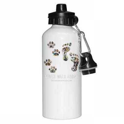 Brown Paws Dog Rescue Aluminum Water Bottle